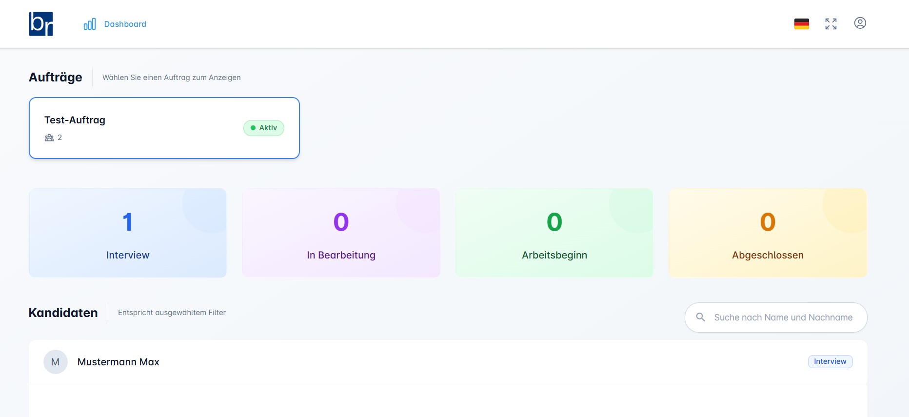 Kandidaten-Dashboard